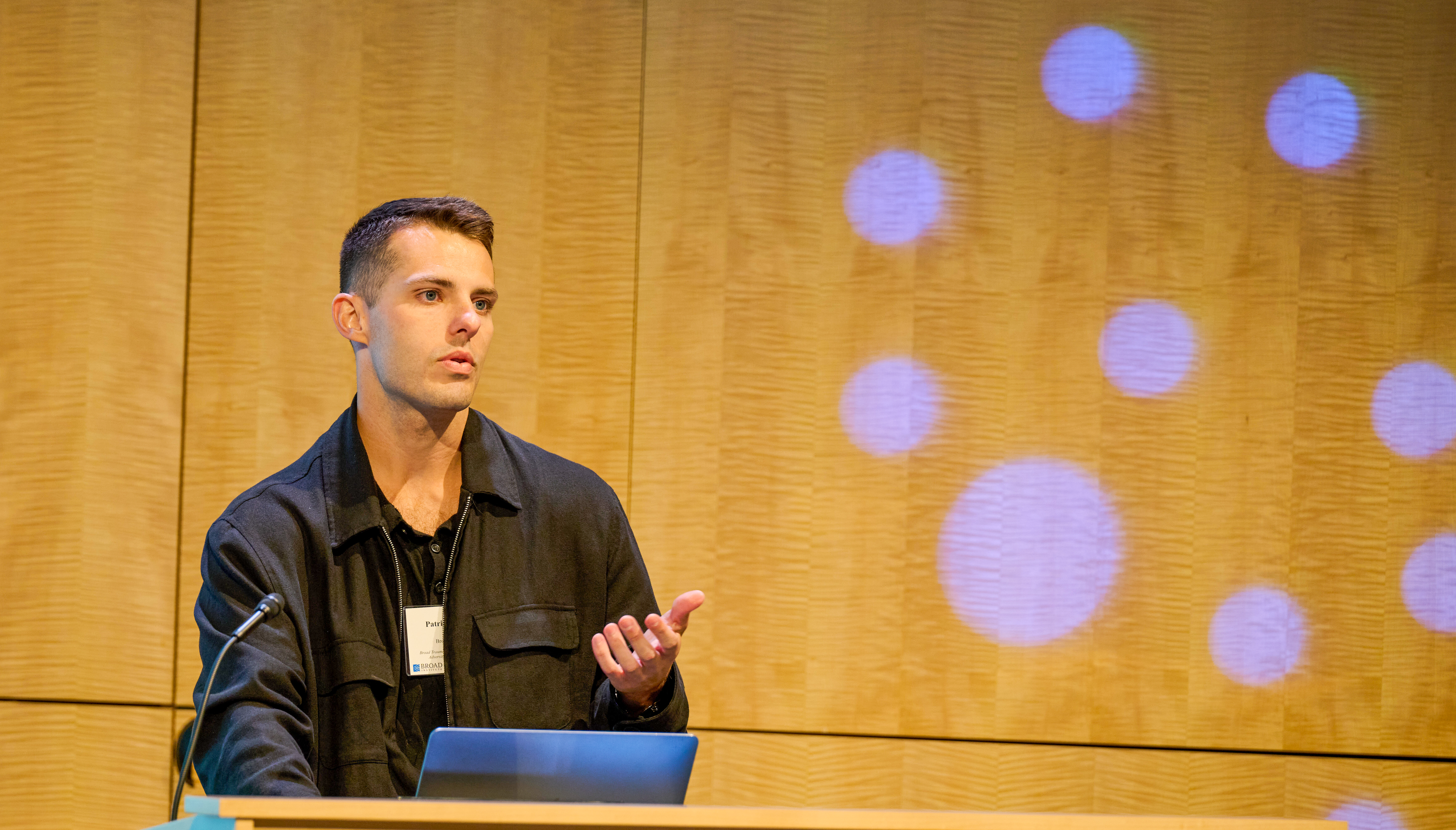 Patrick Griffin presenting at the Broad Institute
